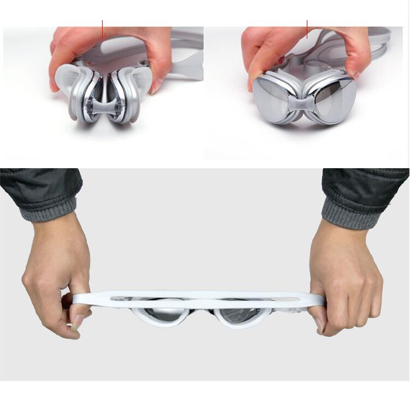 Placage myopie lunettes de natation étanche Anti-buée UV bouclier lunettes piscine Sports nautiques lunettes pour hommes femmes