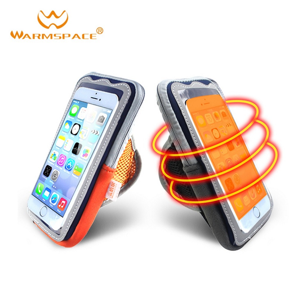 Borsa calda riscaldante per telefono cellulare elettrico da 4/7 pollici per Iphone sport custodia da corsa custodia per braccio custodia per telefono cellulare invernale