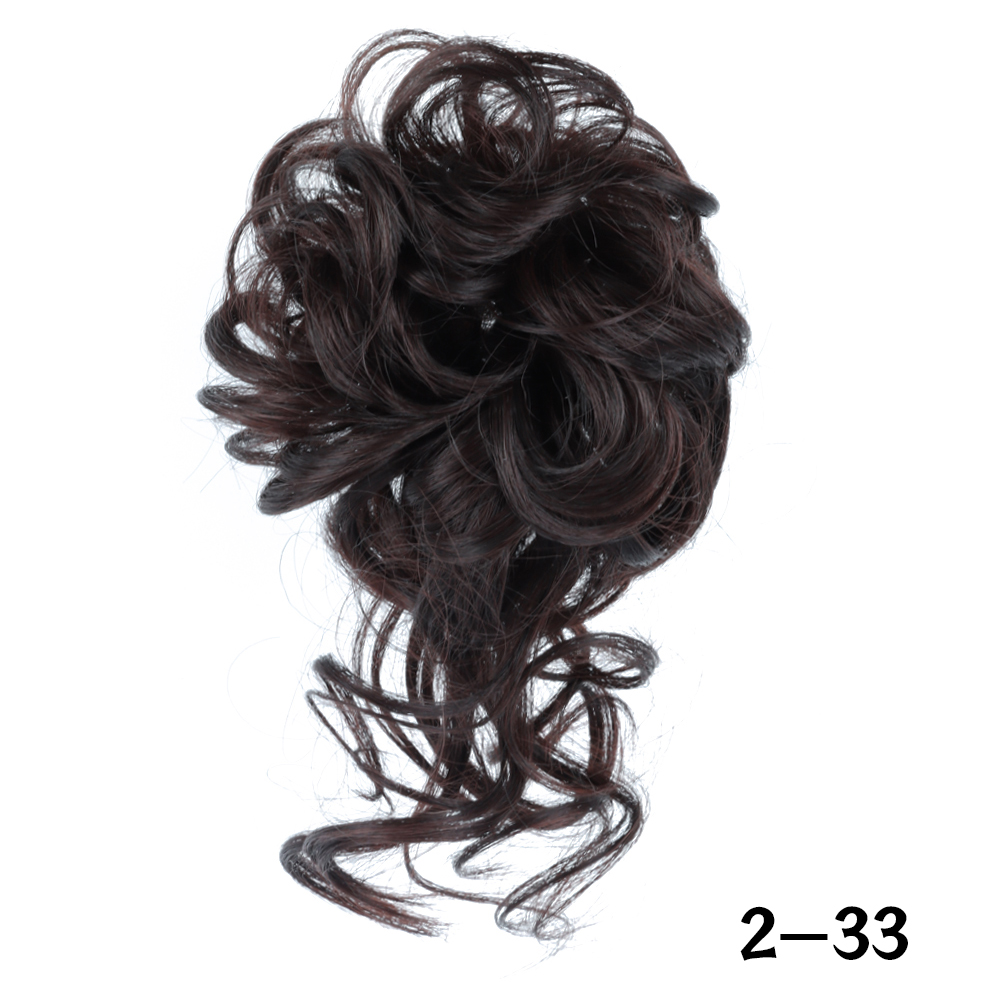 Hairstar Bun Extensions Rommelig Krullend Elastische Haar Scrunchies Haarstukjes Synthetische Chignon Donut Opgestoken Haar Stukken Voor Vrouwen Meisjes: 1B/27HL