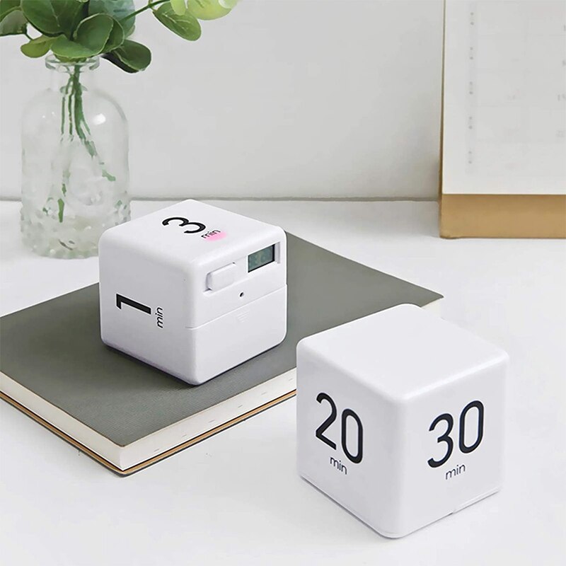 Square Timer,Kitchen Timer,1-3-5-10 Minutes,Sensor Flip Timer for Exercise Time Management & Countdown Settings