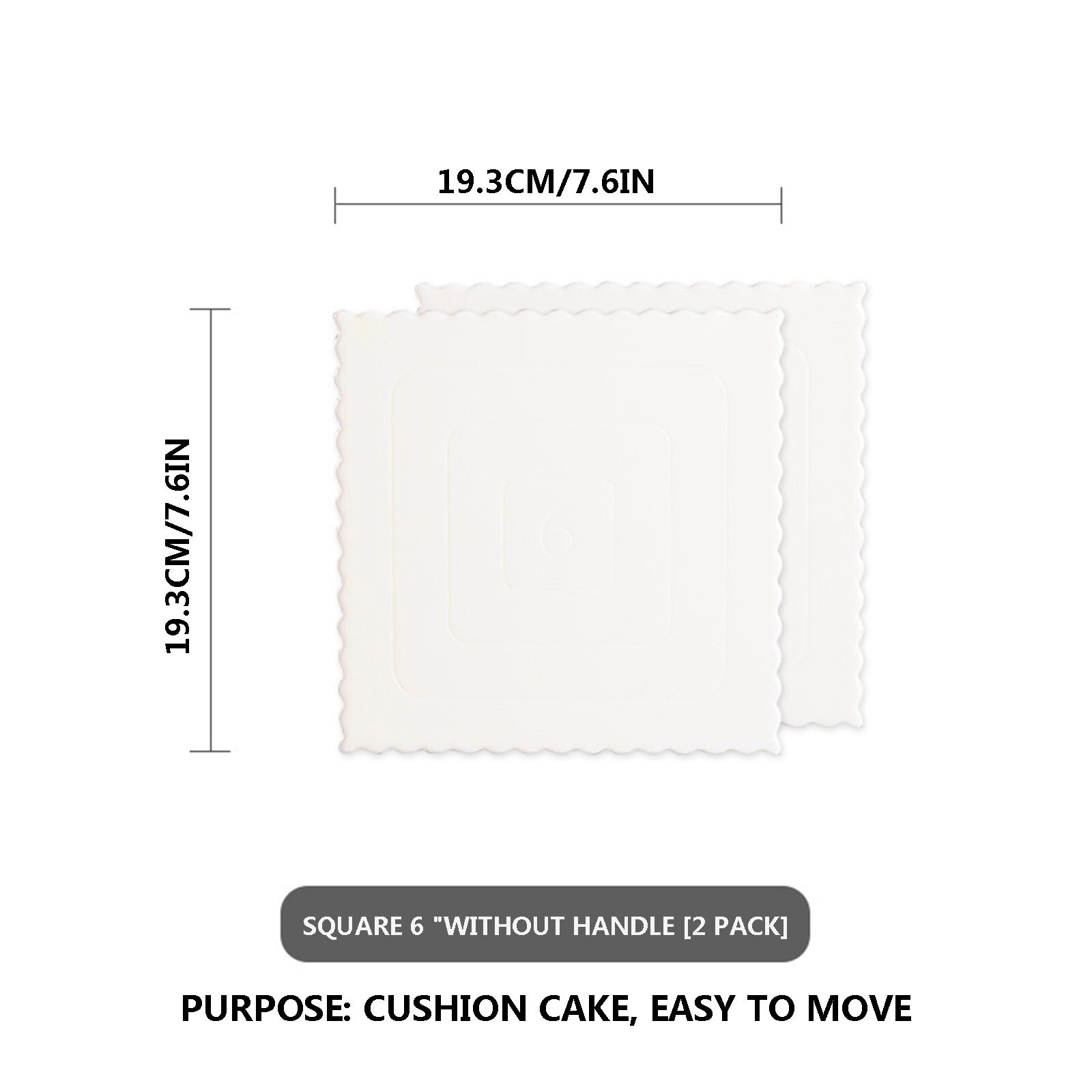 Reusable Mousse Cake Board Plastic Round Square Cake Base Cupcake Dessert Tray Display Stand For Home Wedding Birthday Party: Beige