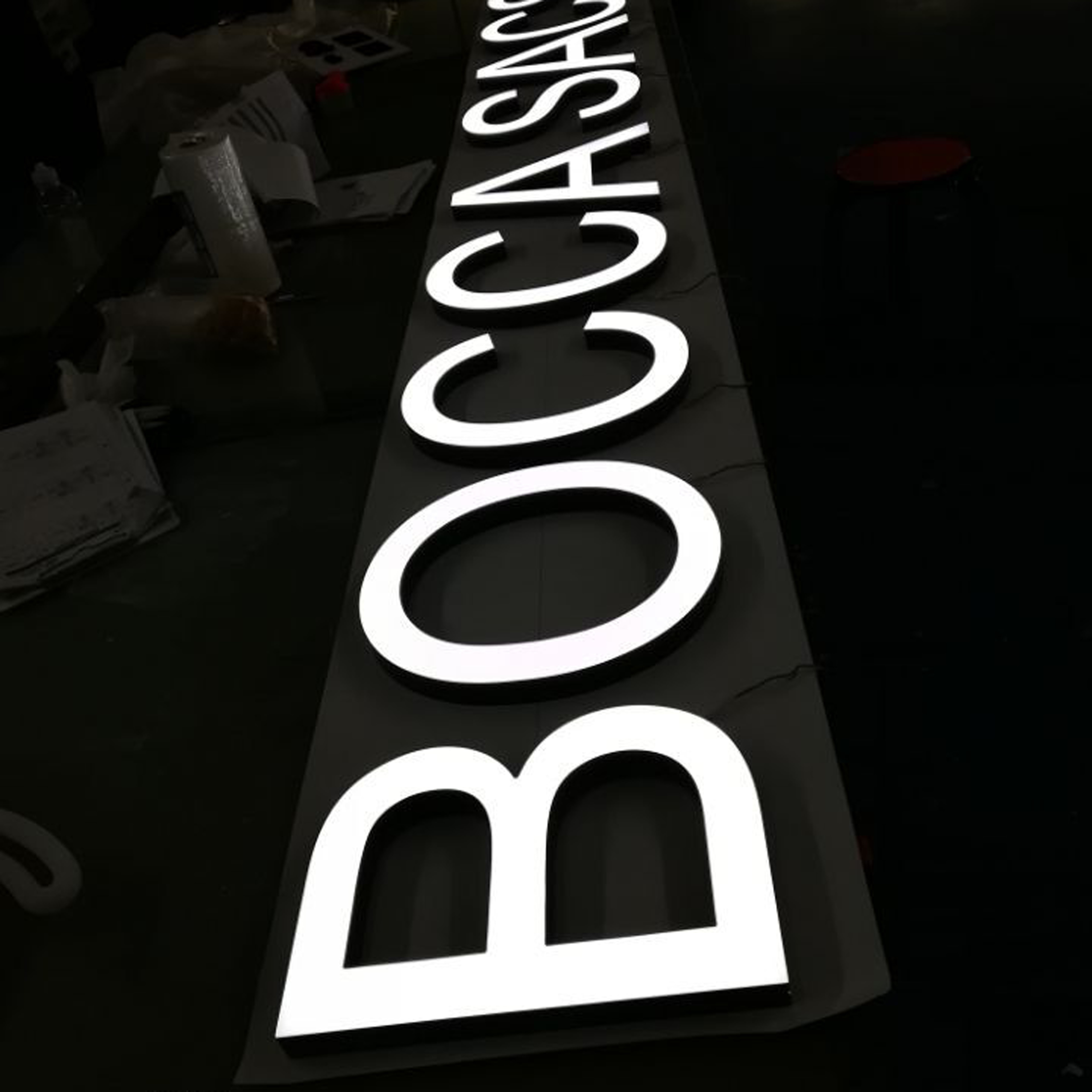 3D LED face lit waterproof signage front lit acrylic advertising letter sign for store