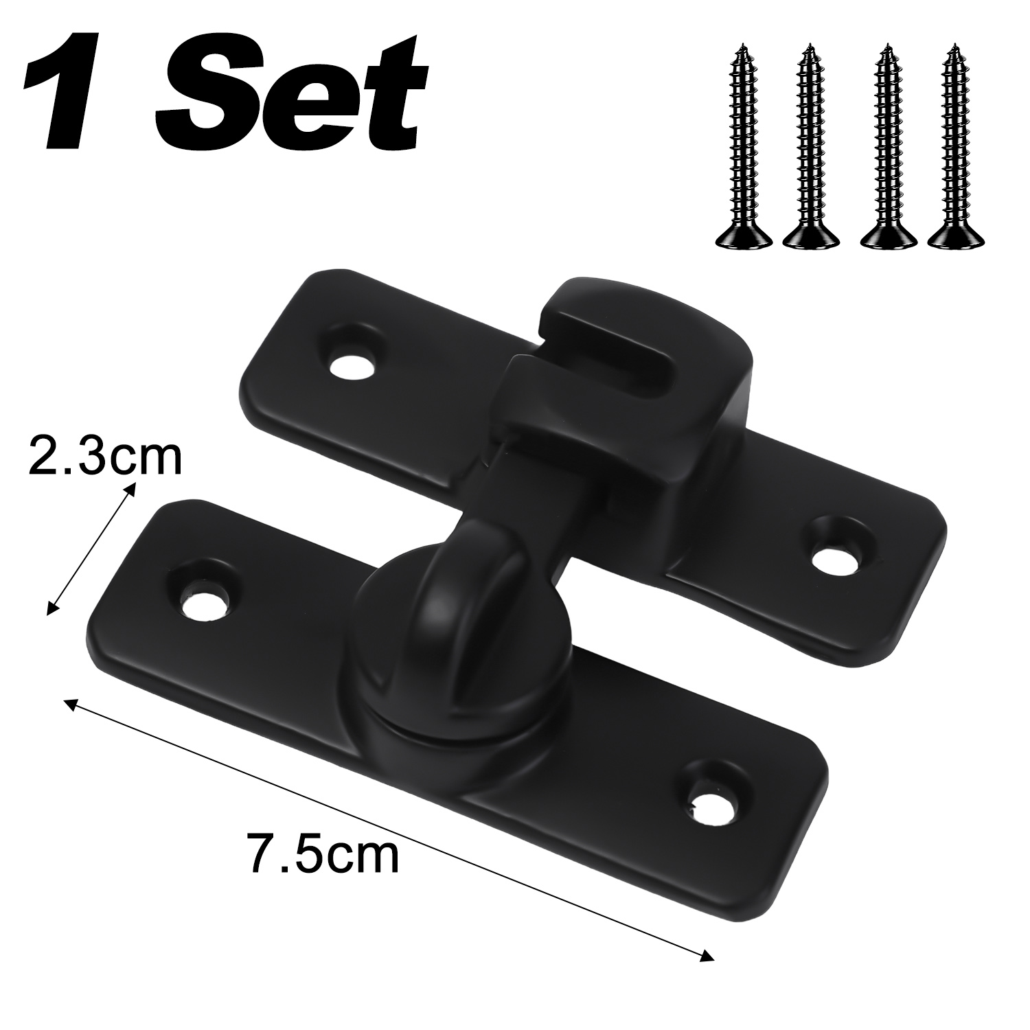 Cerradura de puerta de ángulo recto de aleación 1/5x, cerradura de puerta de 90 y 180 grados, pestillo de puerta corredera, ventana, cajones, gabinete, hebillas de puerta, ferretería para el hogar: 6,4 pulgadas / Bronce