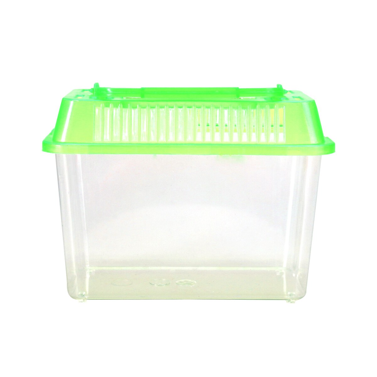 Mini Fish Tank Plastic Handheld Fish Tank for Turtle and Pet Fish (Red - Lid for Random)