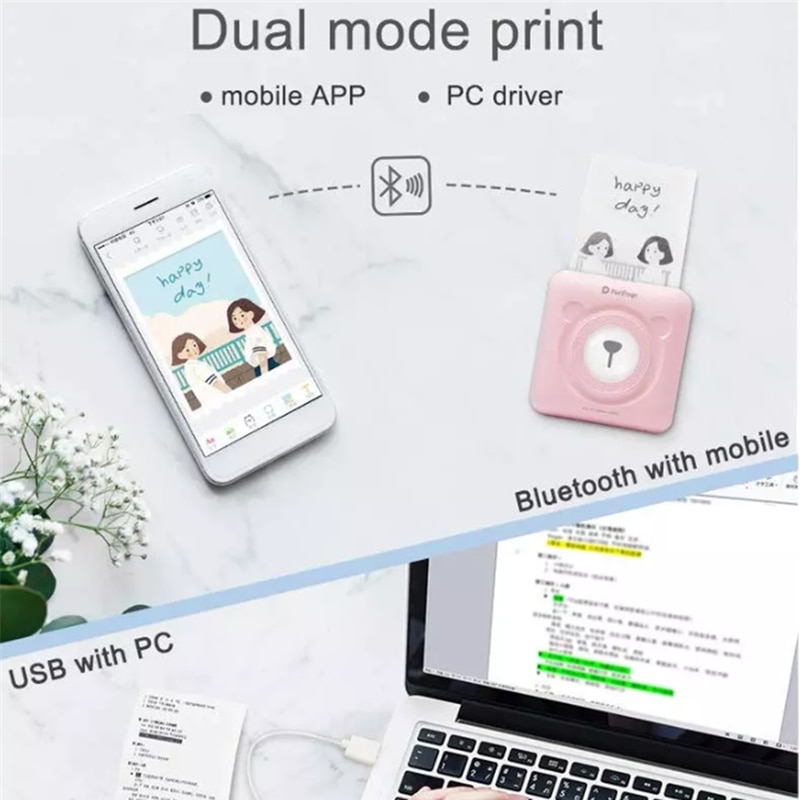 Bluetooth Portable Printer High Resolution Peripage Mini Photo Printer thermal Printer For Mobile Phone Android And IOS