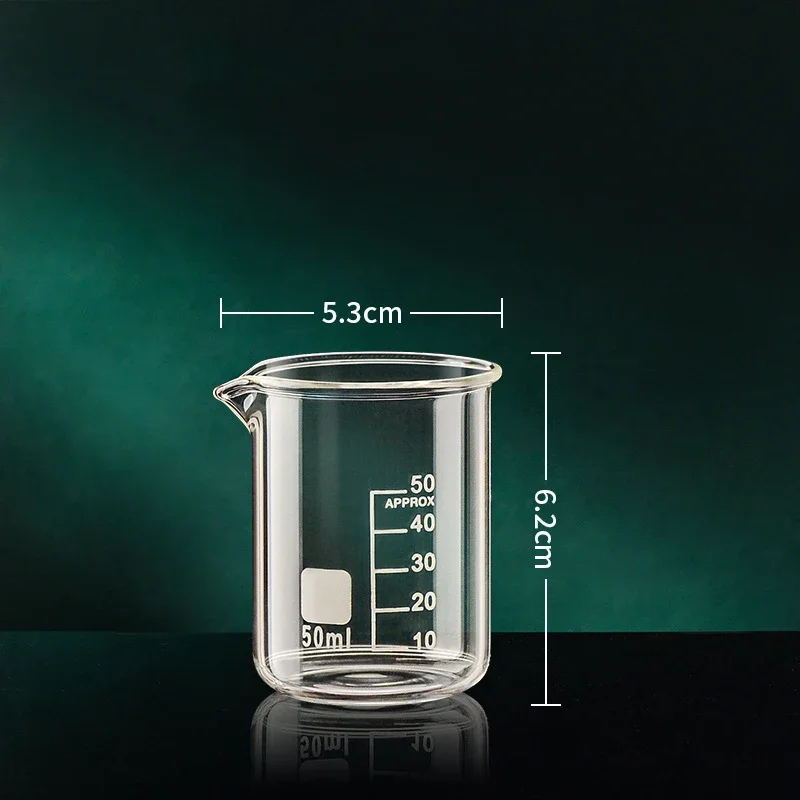 50-1000 ml Hohe Borosilikatglas Messbecher Küche Werkzeug Backen Messbecher Klare Skala Tasse Labor transparent becher: Licht Grau