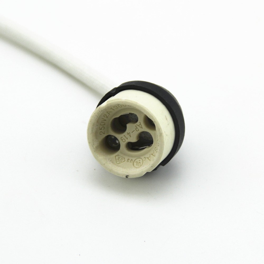 Ceramic GU10 Base Socket Adapter Wire Connector Porcelain Halogen GU10 Lamp Holder Lamp Holder For LED Spot Light Bulb