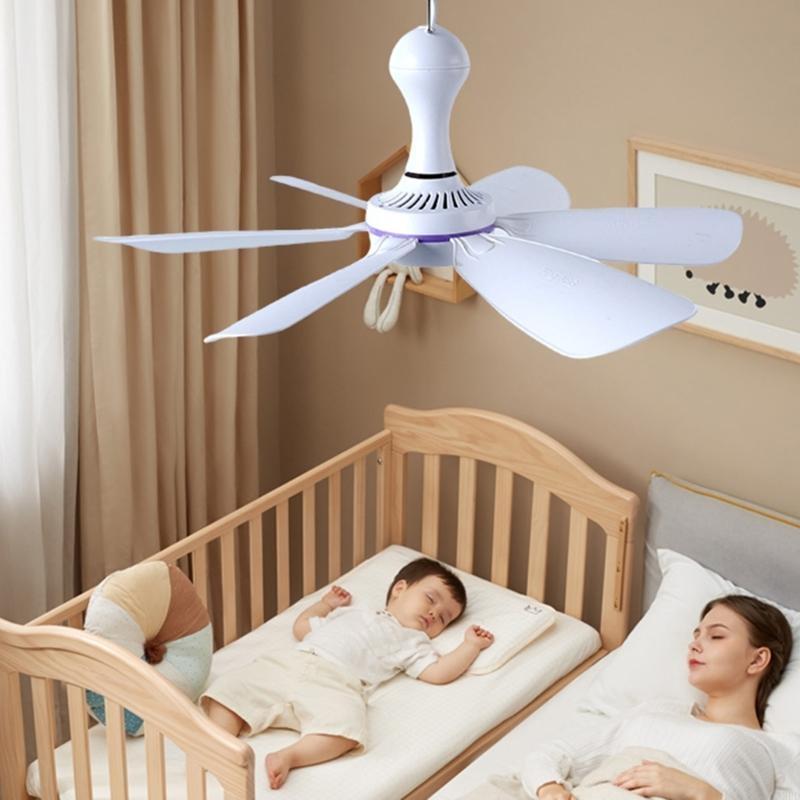 A3PD Quiet USB Hanging Fan DC5V 17.7in for Weather Relief in Bedrooms Camping Fan
