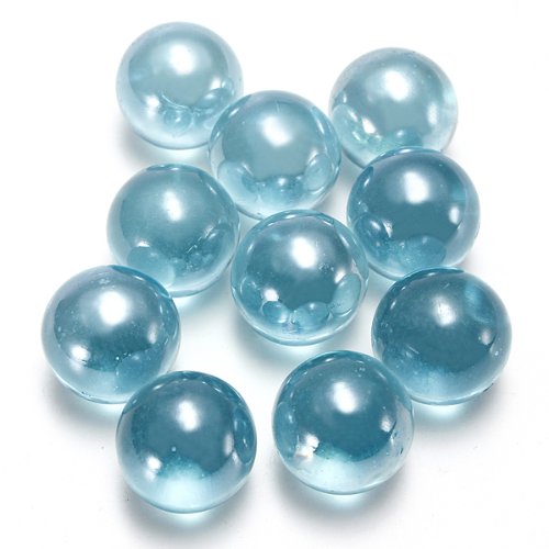 10 Pcs Knikkers 16mm glazen knikkers Knicker glas ballen decoratie kleur nuggets speelgoed Lichtblauw