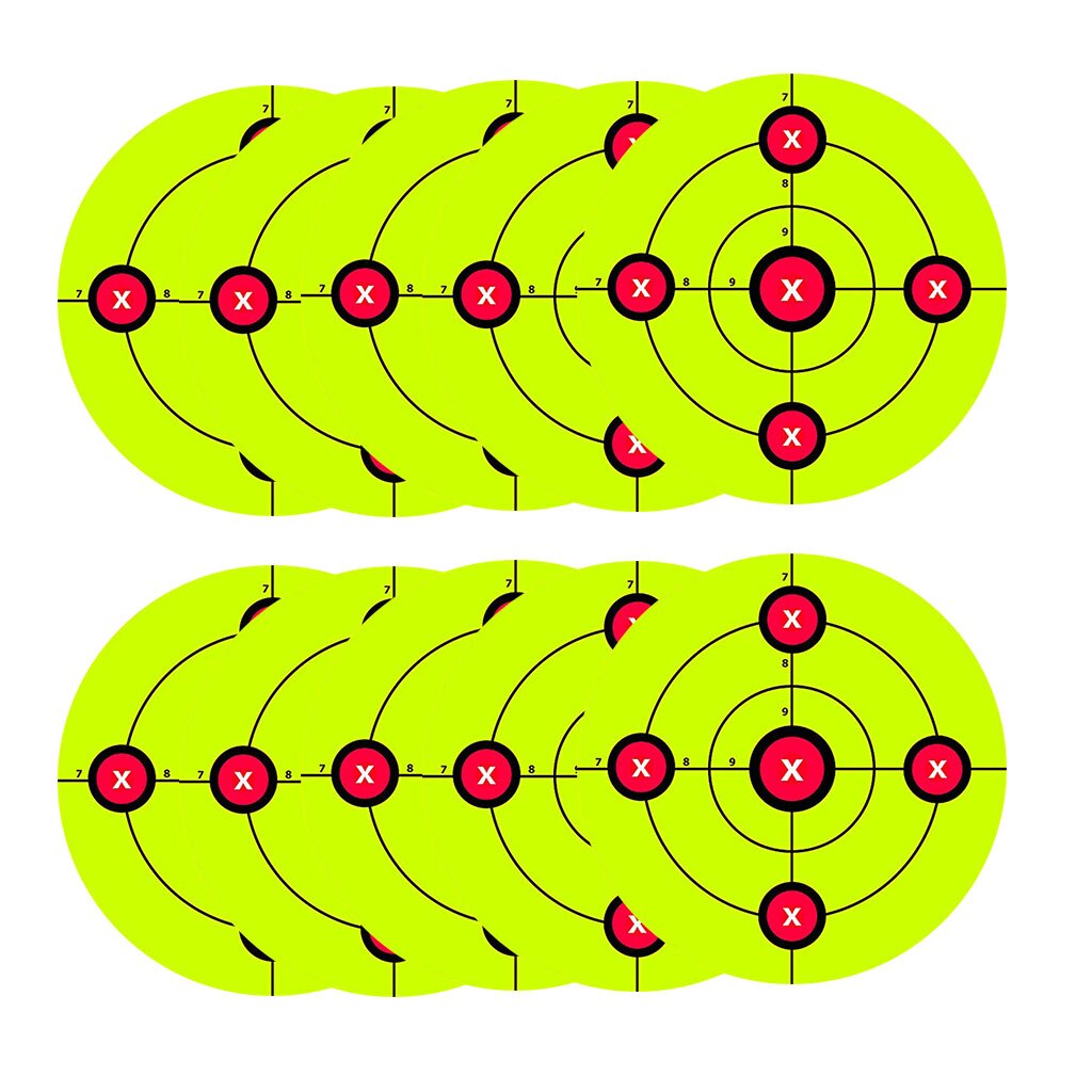 Set Van 10 20Cm Reactief Fluorescerend Groen Doel Sticker Super Hoge Zichtbaar