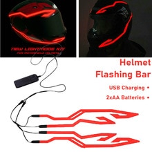 Motorcycle Helmet Light Bike Helmet Led Light Strip Kit Bar Decoration
