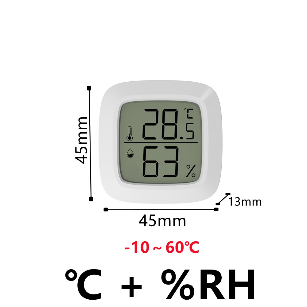 LCD Electronic Digital Temperature Humidity Meter Indoor Outdoor Thermometer Hygrometer Weather Station Clock: MINI-C