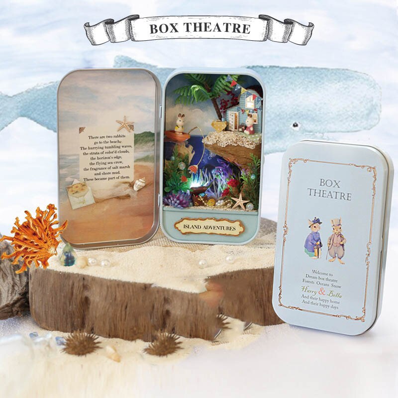 CUTE ROOM Doll House Furnitures Box Theatre DIY Model Miniatures Wooden Dollhouse Toys For Children Countryside Notes: C