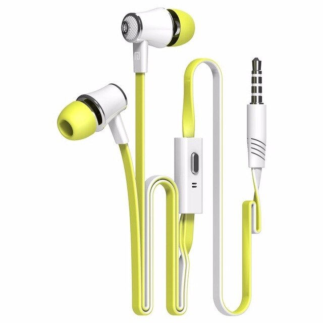 DISOUR Super Bass 3.5mm In Ear Stereo Earphones Volume Control Headset JM21 Earphone With Microphone For Xiaomi Huawei Phone PC: Green