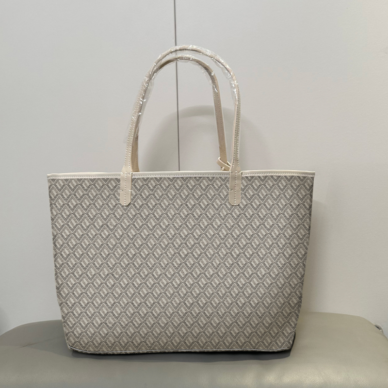 S tote bag A+++++ little bag one shoulder handbaglarge capacity shoulder Shopping bag Mummy tote Bag double sides leather mini: L / Beige