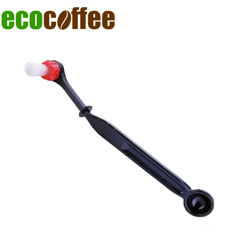 Ecocoffee Espressomachine Borstel met Lepel Handleiding Koffiemolen Borstel