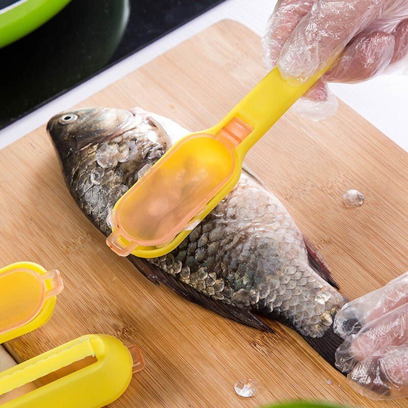 Fiskevekt skrape avkalkingsmiddel tilbehør holder kjøkkenkniv plast fiskehud skrape renere børste matlagingsverktøy