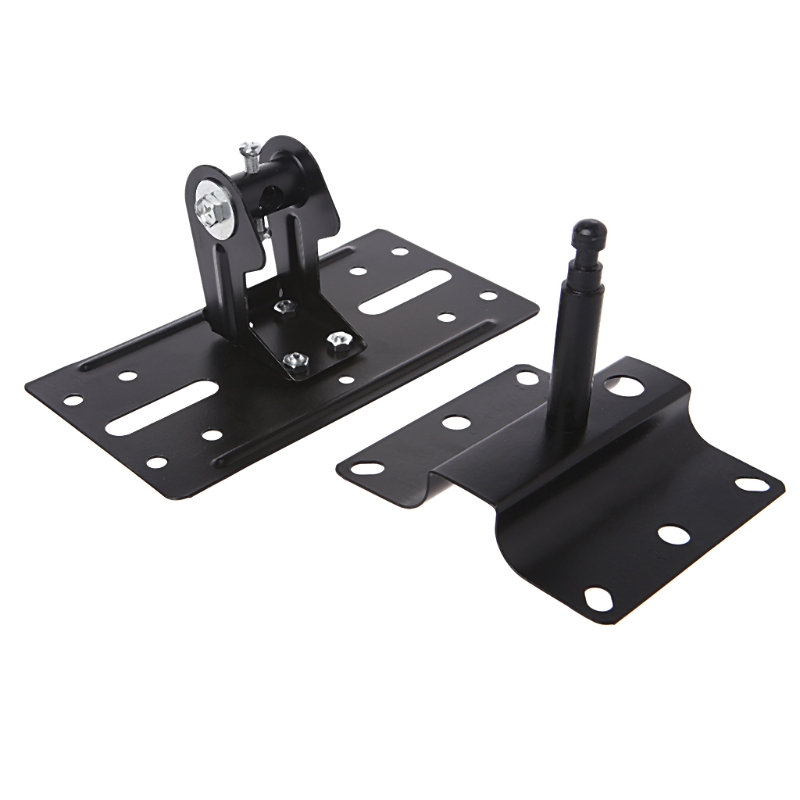 Universal Home Theater Steel Adjustable Speaker Ceiling Wall Mount Brackets Black Metal