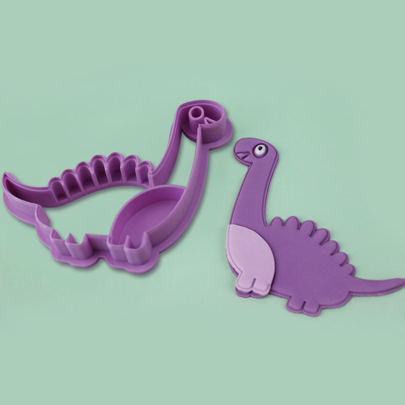 1Set Dinosaurus Cookie Mold Dier Biscuit Cutter Food Grade Plastic Diy Bakken Tools Jungle Party Verjaardag Cupcake Benodigdheden