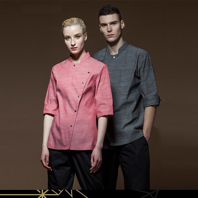Restaurant Hotel Kicthcen Man Woman Long-sleeve Chef Jacket Summer chaquetas de co Broadcloth Chef Uniforms,83