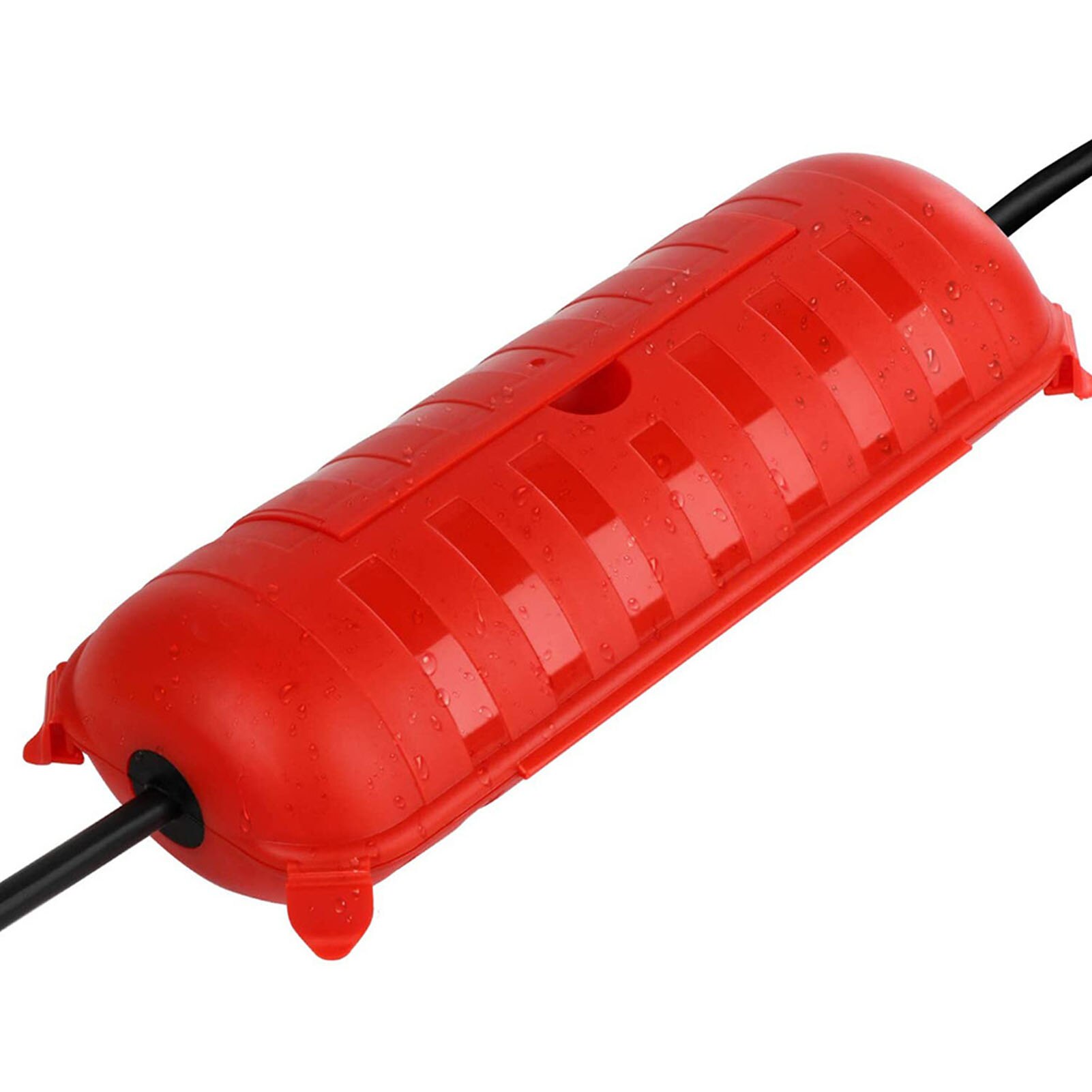 Safety Extension Cord Cover Electrical Connection Box Outdoor Waterproof Protect Decor Plastic Seal Enclosure Easy Apply: Red