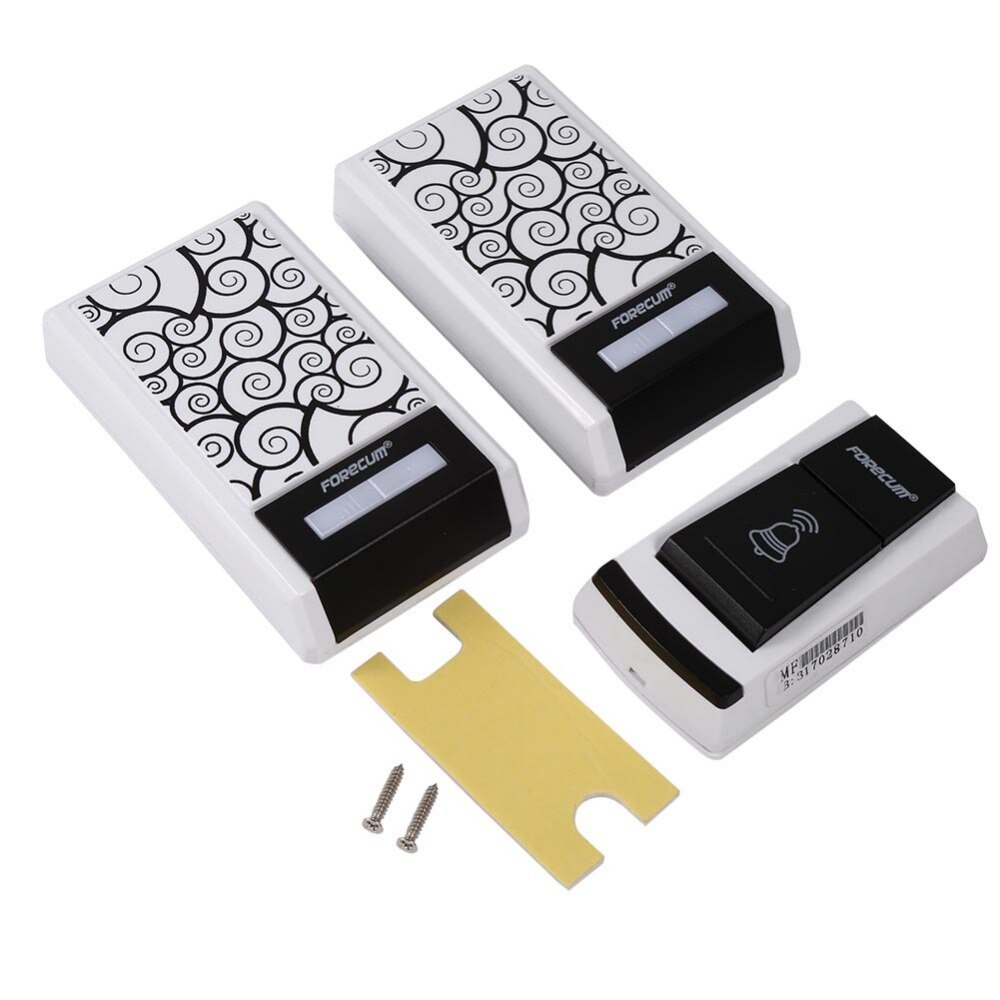 Wireless Doorbells Unique Pattern Door Bell W/ 1 Receiver/2 Receivers Waterproof Doorbell For Home Office 36 Tunes