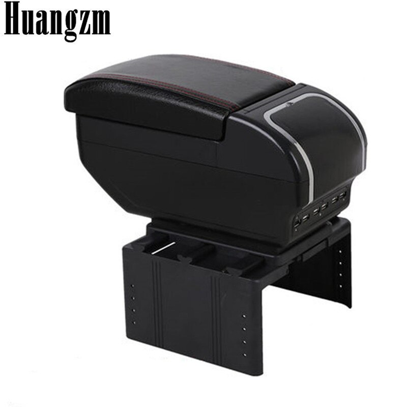 For Hyundai I20 armrest box central Store content Storage box hyundai armrest box with cup holder ashtray 9USB interface