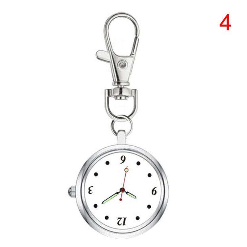 Llavero con reloj de bolsillo de cuarzo para hombre y mujer, colgante portátil con esfera redonda, H9