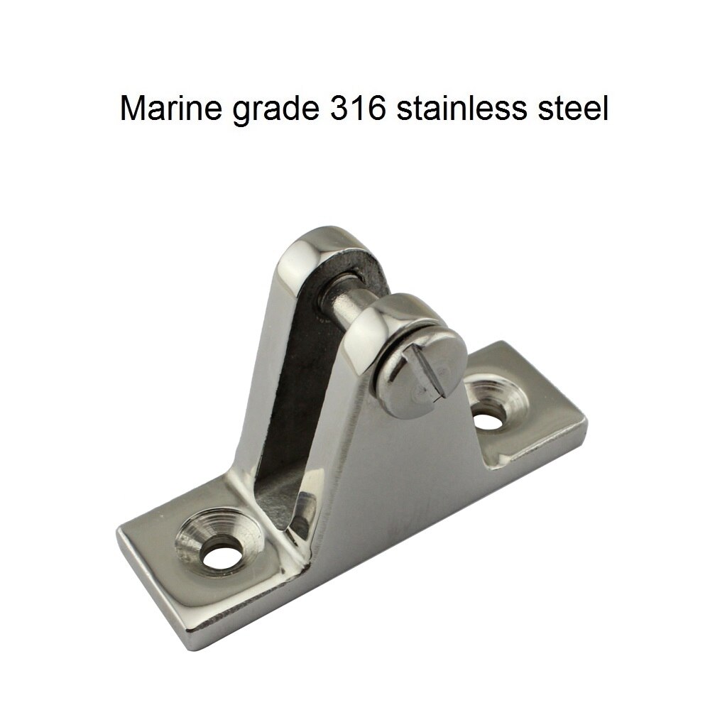 4PCS 316 Stainless Steel Deck Bimini Side Mount Hinge 60mm Mirror Polish Marine Boat Sailing Hardware Deck Hinge