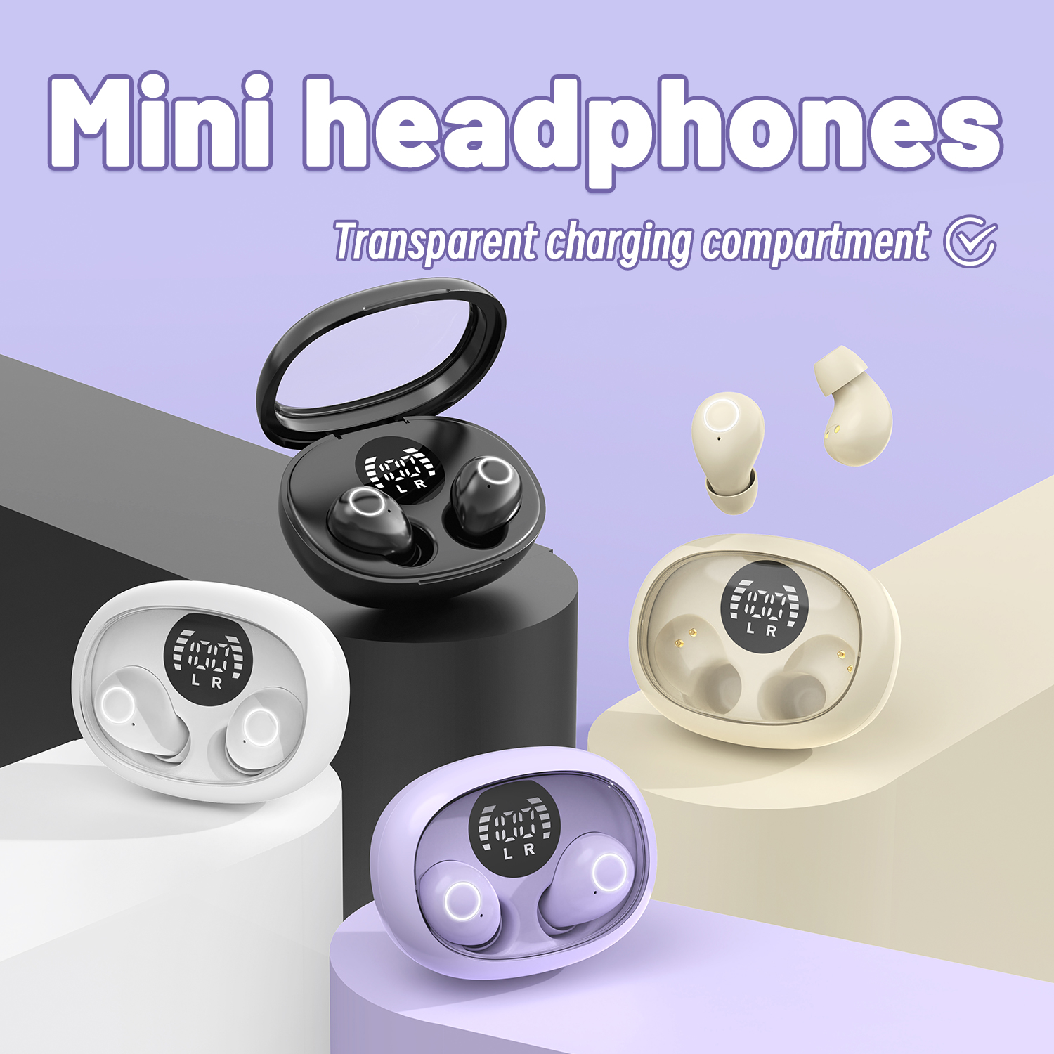Draadloze Bluetooth-oortelefoon HiFI In-ear Stereomicrofoon Touch Waterdichte TWS Ruisonderdrukkende gaming-oortelefoon