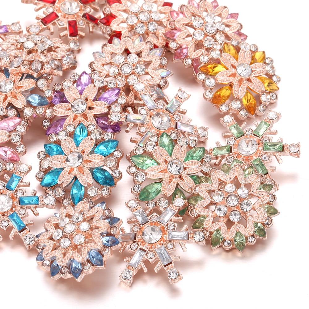 10pcs/lot 18mm Snap Jewelry Mix Many Styles 18mm Metal Snap Buttons Gold Rose Gold Buttons Rhinestone Snaps Jewelry
