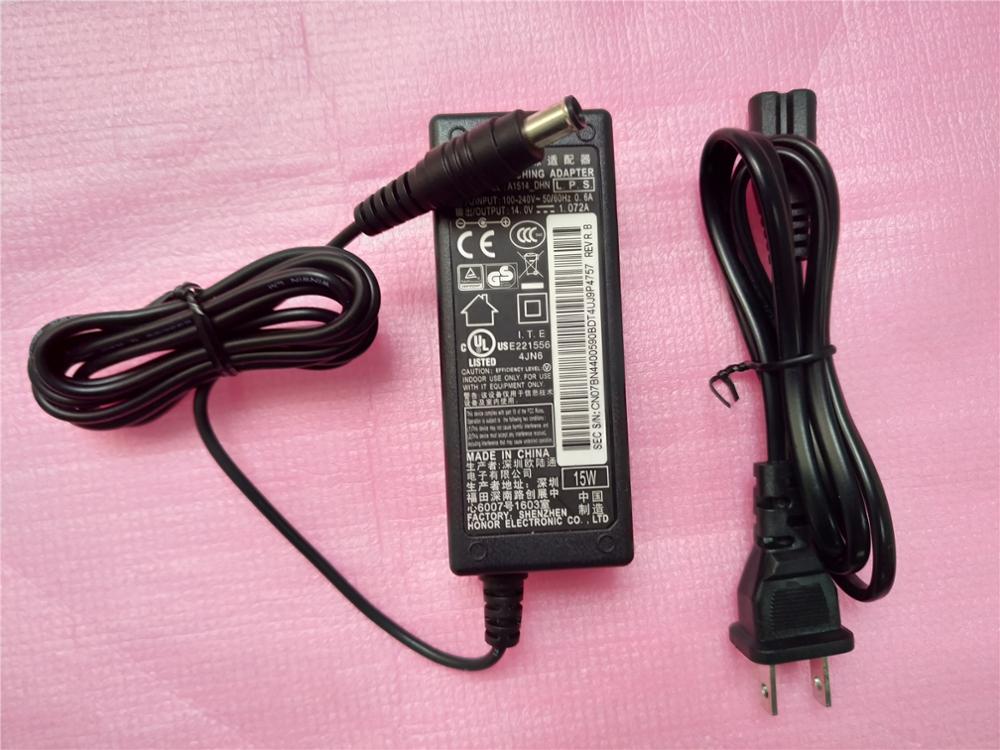 14v 1.072a monitor adaptador de alimentação ca carregador para samsung A1514-DSM s19a300b monitor fonte de alimentação