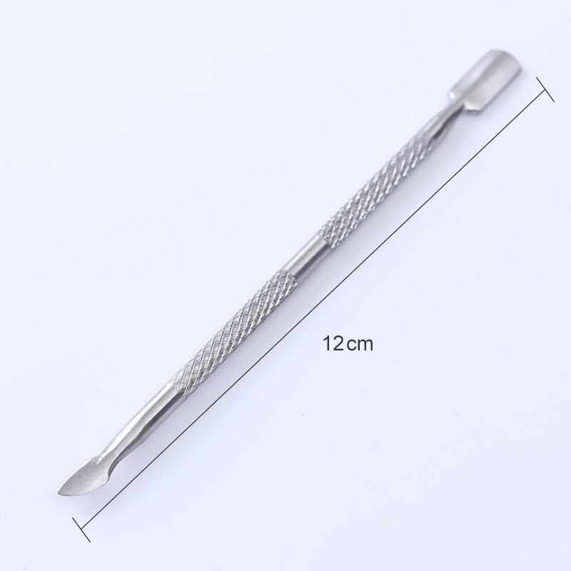 Nail Cuticle Pusher Tweezer Cutter Nipper Clipper Dead Skin Remover Predicure Nail Art Tool Dual-ended Anti-slip Handle: Pattern 1