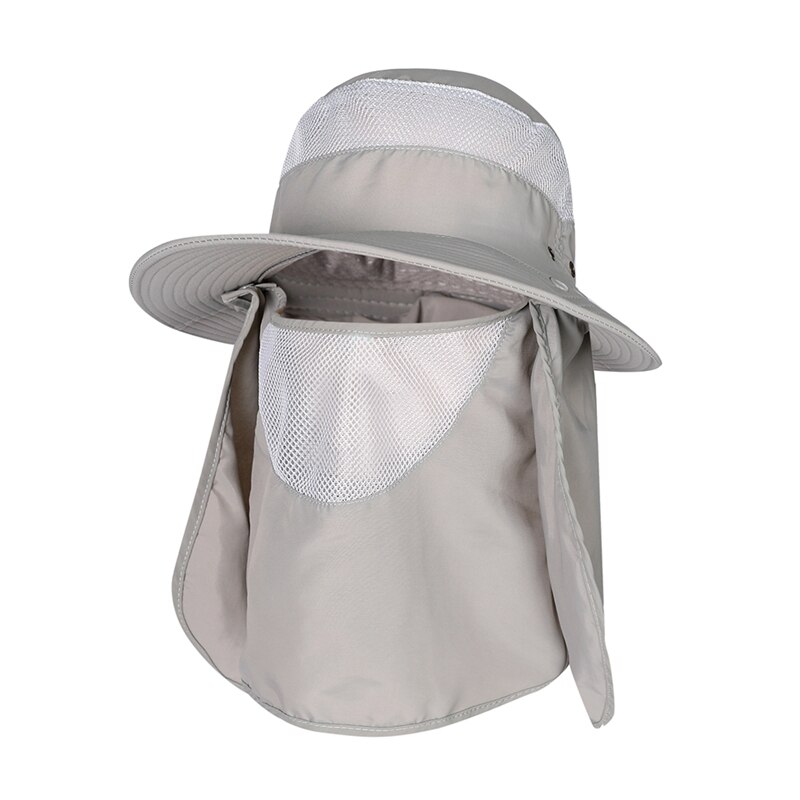 Fishing Flap Caps Men Women Quick Dry 360 Degree Sunshade UV Protection Removable Face Mask Ear Neck Cover Face Sun Cap: QH