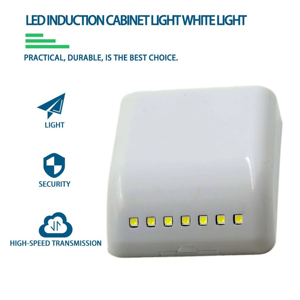 7 LED contrôle de capteur intelligent activé porte murale monté veilleuse blanc pur petit lumière LED pour armoires armoire tiroir