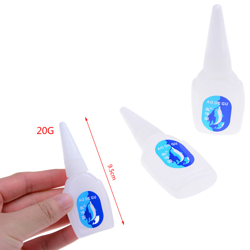 20g Liquid Super Glue 502 Instant Strong Bond Leather Wood Rubber Metal Glass Cyanoacrylate Adhesive Stationery Store Nail Gel