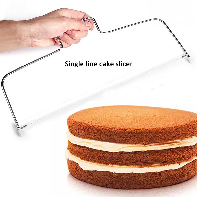 Gebak Slicer Gereedschap Decorating Mold Bakvormen Keuken Bakken Tool Dubbele Lijn Verstelbare Metalen Cake Cutter Rvs Cake