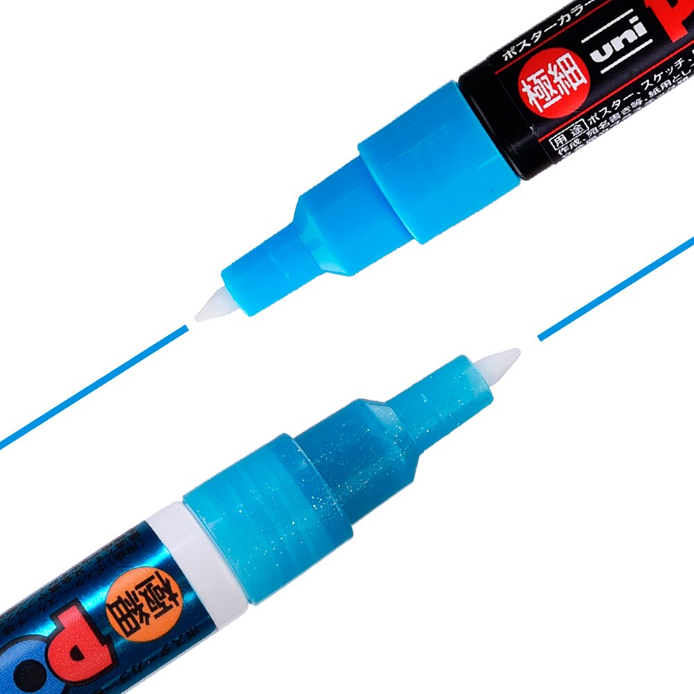 UNI POSCA Marker Pen Set PC-1M/PC-3M Painted Graffiti Poster Advertising Pen Pearlescent Kawaii Stationery