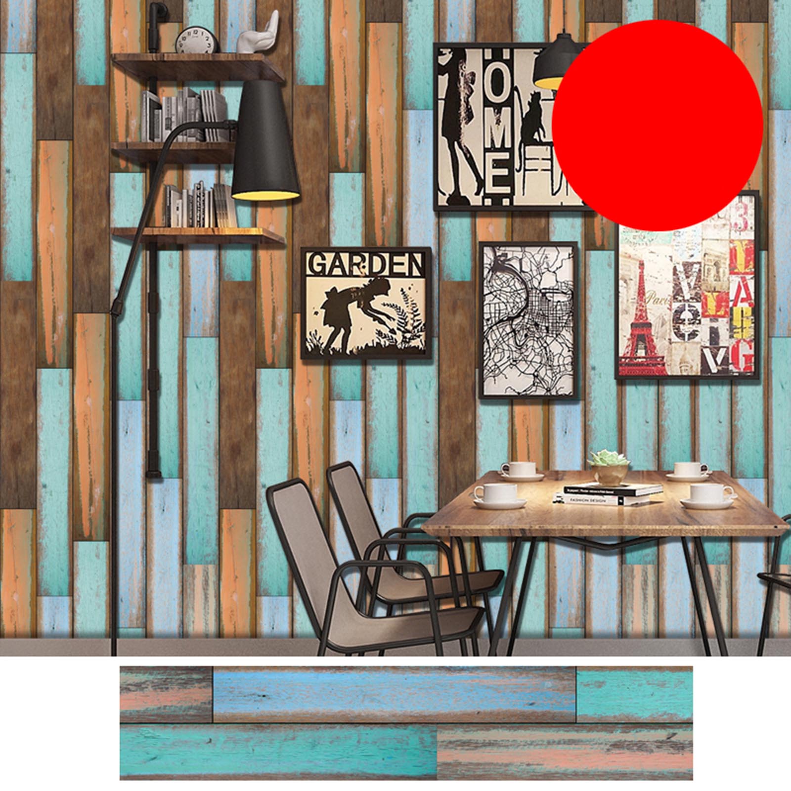 Tile Stickers 2x50m Bathroom Kitchen Wood Grain Wall Stick Waterproof Self Adhesive Removable DIY Paste Wall Decals Home Decor: D