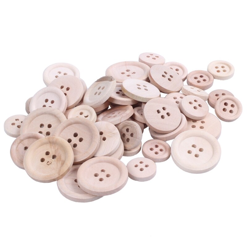 51 stuks accessoires: : 1 stuks kalenderbord, houten verjaardagsherinneringsbord, berkenmultiplex plaquettebord en 50 stuks gemengde houten knopen natura