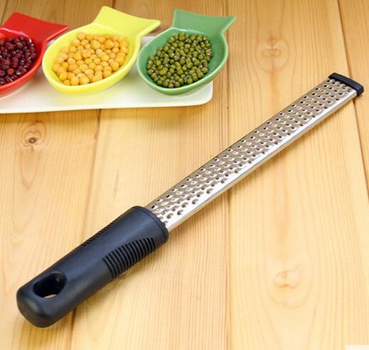 Acero inoxidable limón Zester fruta pelador queso Zester microplano rallador frutas vegetales herramientas y cocina