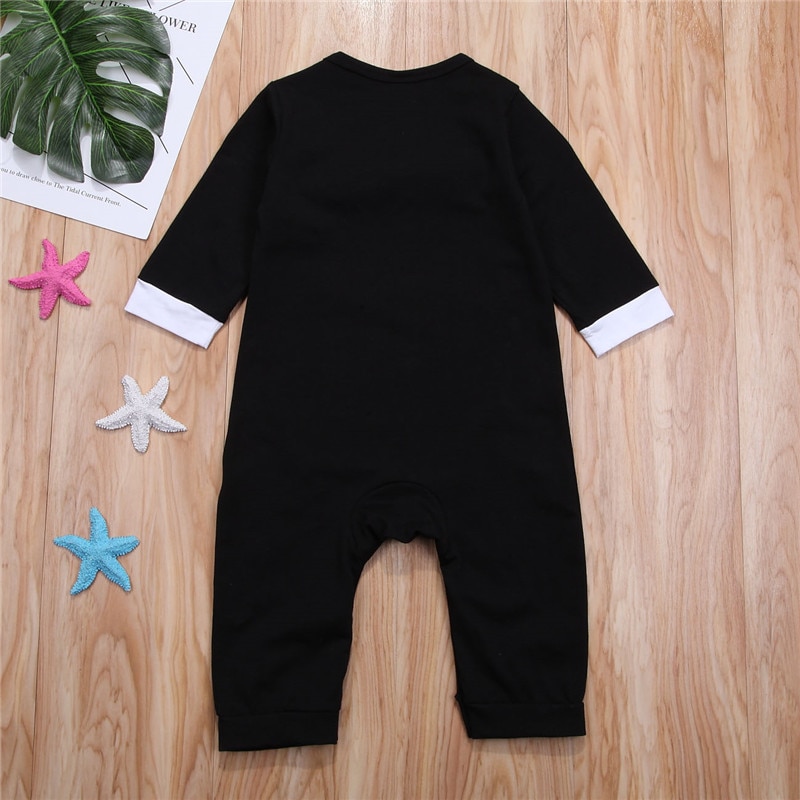 0-36months Leuke Baby Jongens Rompertjes Lange Mouw Strikje Baby Jongens Jumpsuit Zwart Wit Gentleman Formele Pasgeboren Kleding Speelpakje