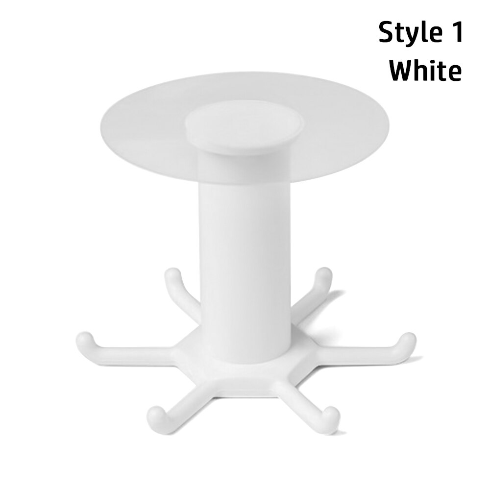 Retractable Rotating Hook Kitchen Accesorios Storage Bathroom Organizar Storage Rack Rotated Holder Wall Mounted Hanging Hook: White style1