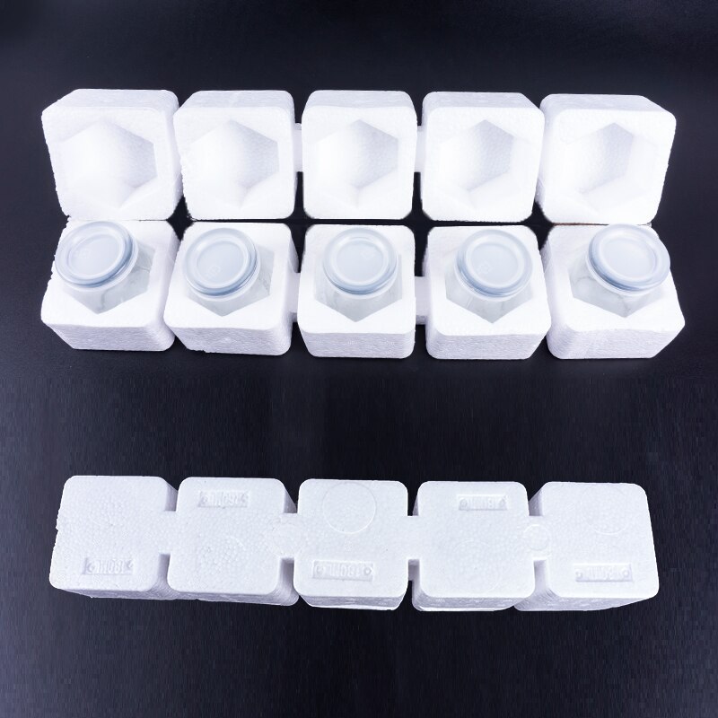 10pcs Glass Pudding Jam Jars Glass Bottle 100ML Cartoon Candy Yogurt Containers Milk Cup Mousse Dessert Jam Milk Cup Bottle