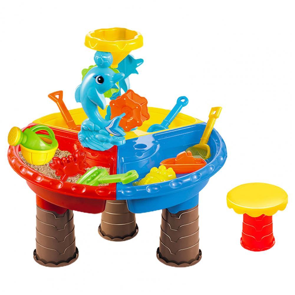 1 Set Innovatieve Glad Oppervlak Multi-Raster Spelen Tafel Speelgoed Strand Zand Tafel Draagbare Vakmanschap:  B