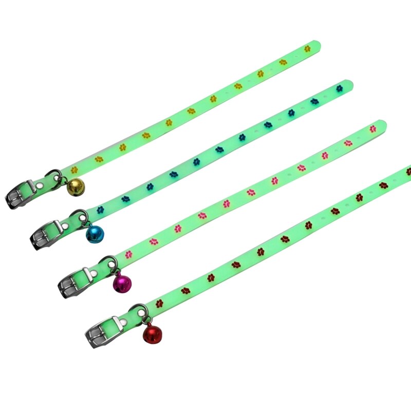 Huisdier Gloeiende Halsbanden Met Bells Glow Nachts Honden Katten Licht Lichtgevende Ketting