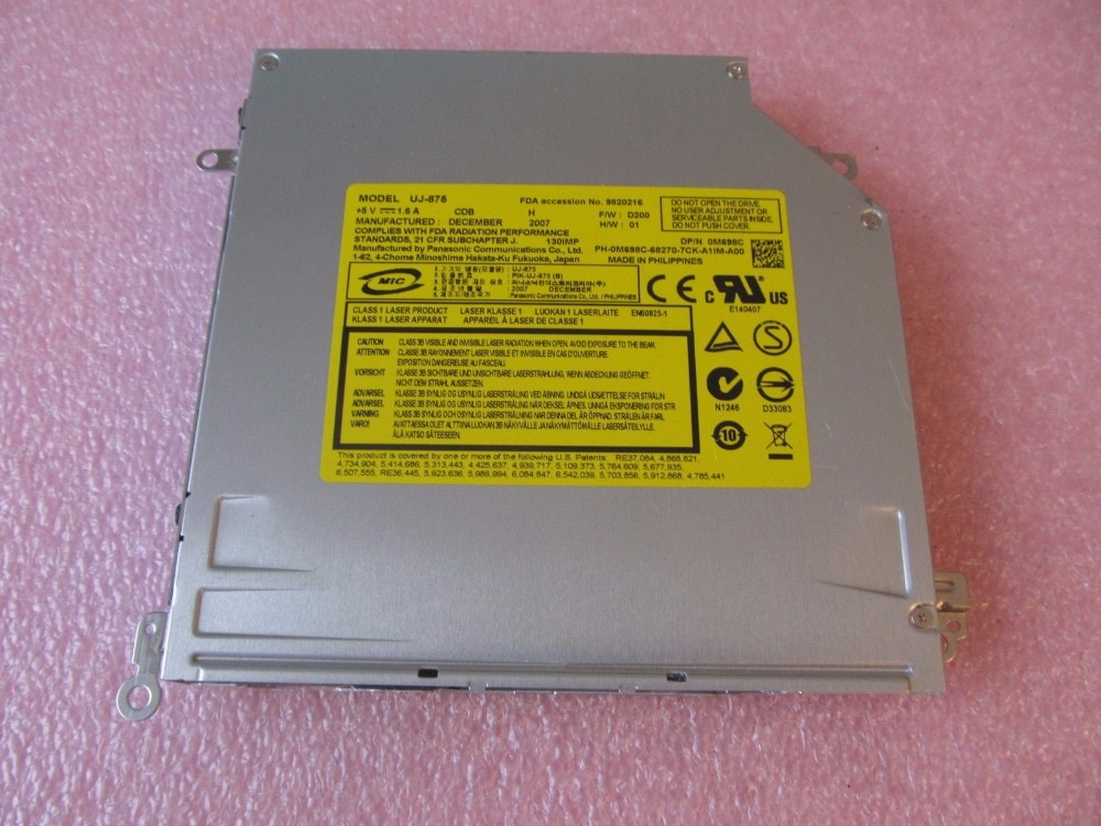 Orignal mstshita UJ-875 DVD drive 12.7mm PATA SuperDrive 8x IDE/PATA Slot in DVD RW Drive UJ 875