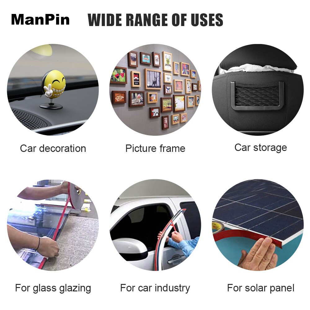3m akryltejp dubbelhäftande genomskinlig klistermärke inga spår för hem diy arbeta led strip bil auto interiör vägg foto