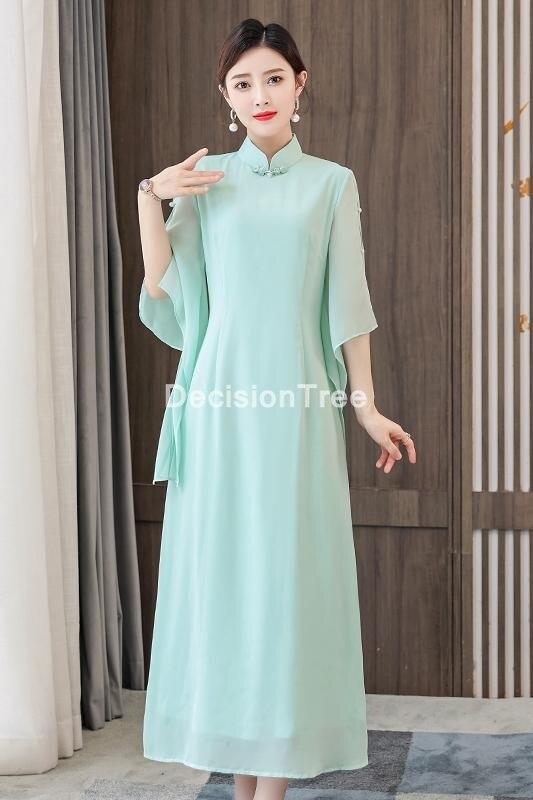 chinese traditional cheongsam women qipao dress satin female party ladies vintage oriental chongsam dress qipao