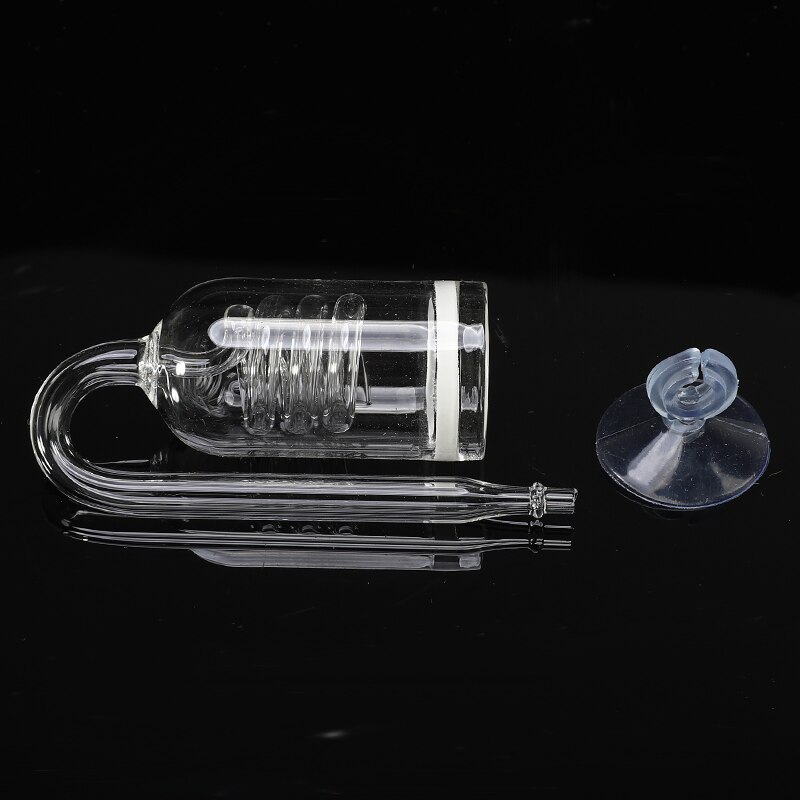 1 pc akvarier  co2 diffuser til 60 ~ 300l planter glastank forstøver  co2 forstøver spiral glasrør solenoide regulator